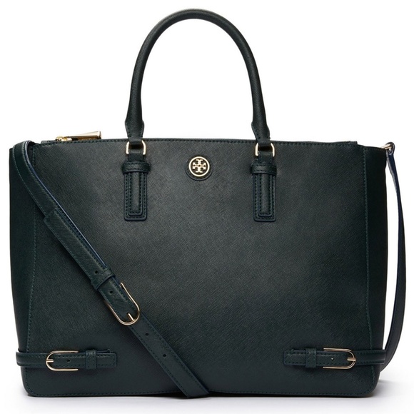 Tory Burch Handbags - Tory Burch Robinson Multi Tote in Jitney Green